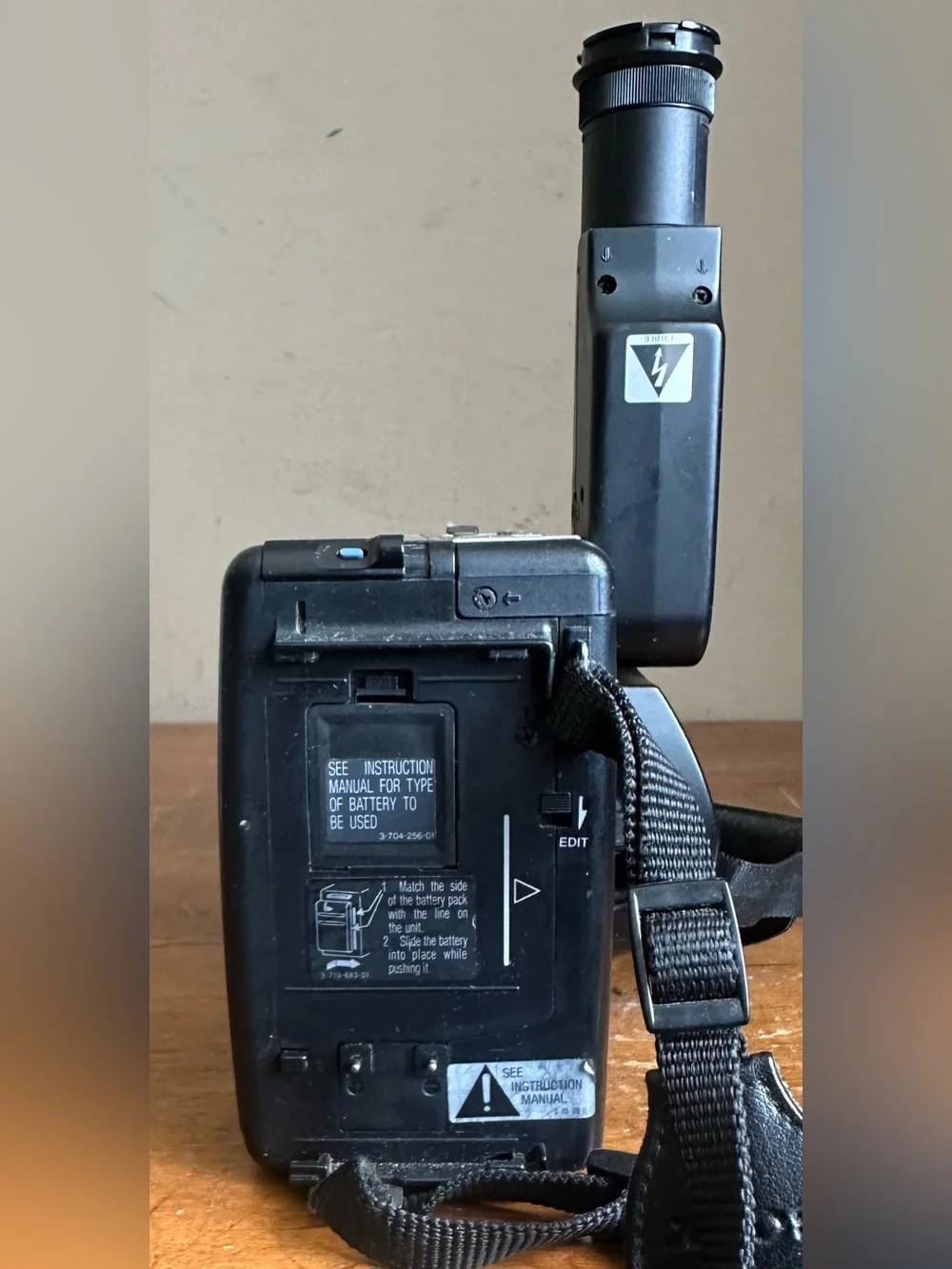 Sony Black Camcorder with Prominent Zoom Lens